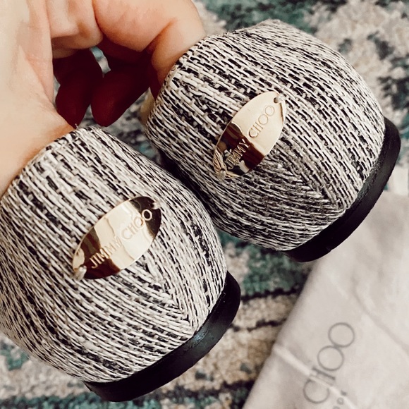 Jimmy choo tassel canvas pointy toe loafer flats - Picture 7 of 7